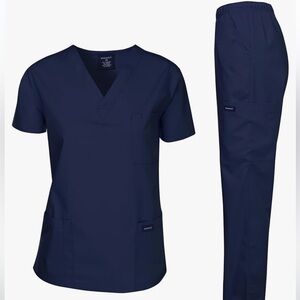 Royal Blue Empire Trend Premium Medical Scrubs Set - Stylish & Comfortable